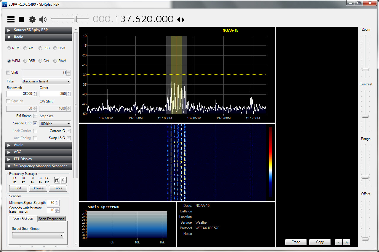NOAA-15 Signal (SDR#)