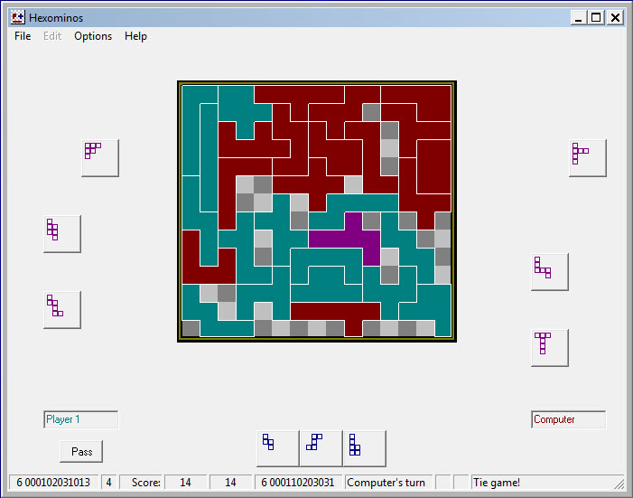 Hexominoes - End of game
