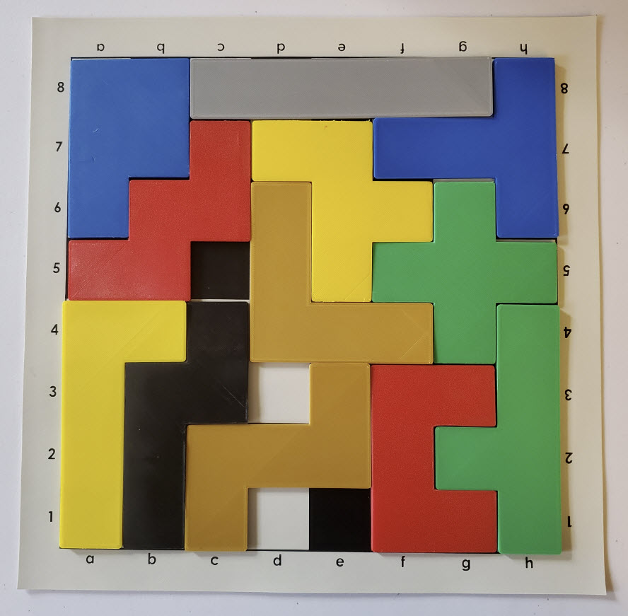3d-printed Pentominoes