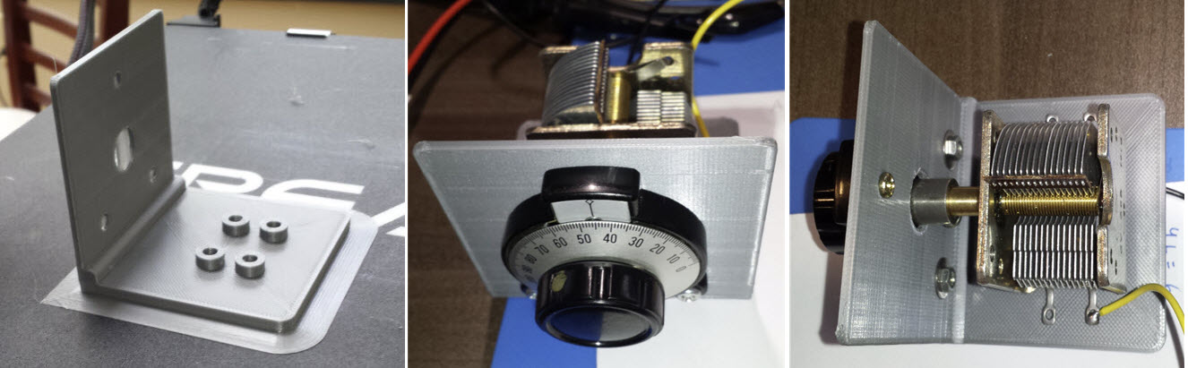 Test bracket for capacitor and Vernier alignment