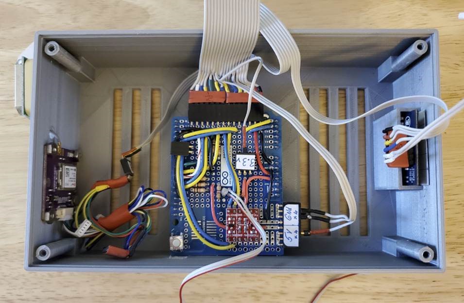 Inside an enclosure bottom