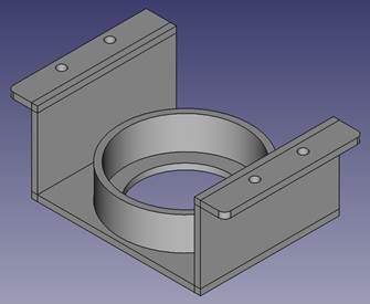 Speaker bracket - FreeCAD rendering