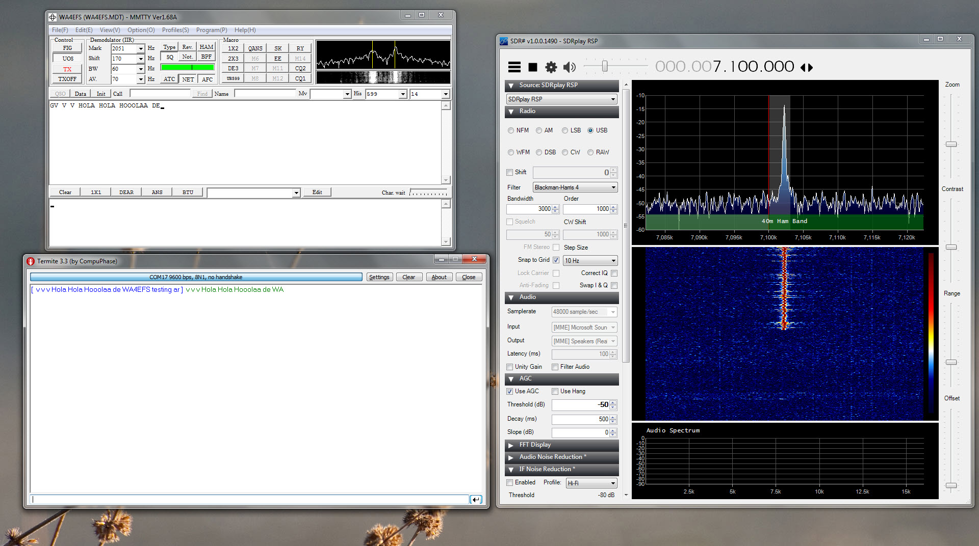 Receiving and decoding FSK on 7.1 MHz