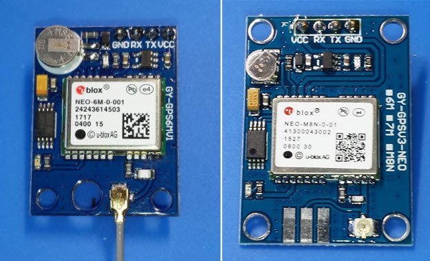 Neo-6M (left) and Neo-M8N (right)