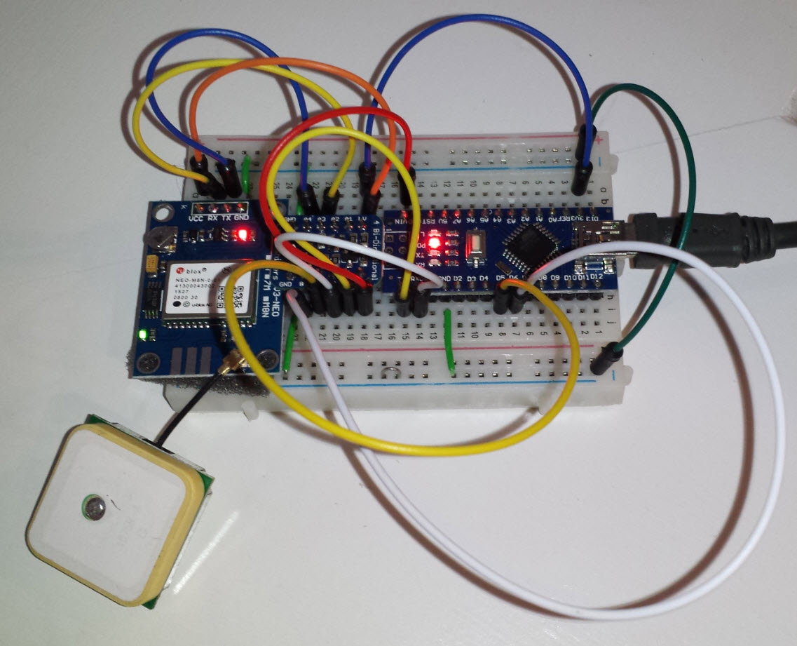 M8N on breadboard