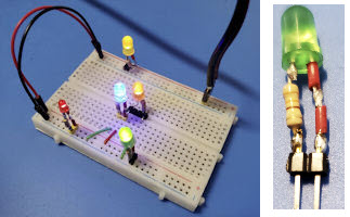 Plugable breadboard LED’s