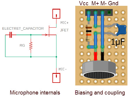 Microphone internals and biasing