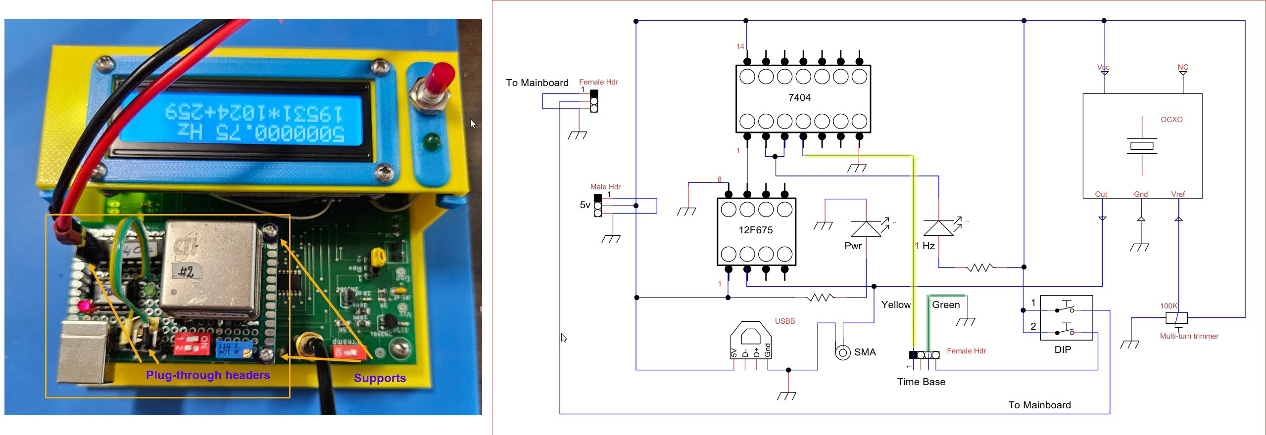 OCXO and PIC12F675 divider