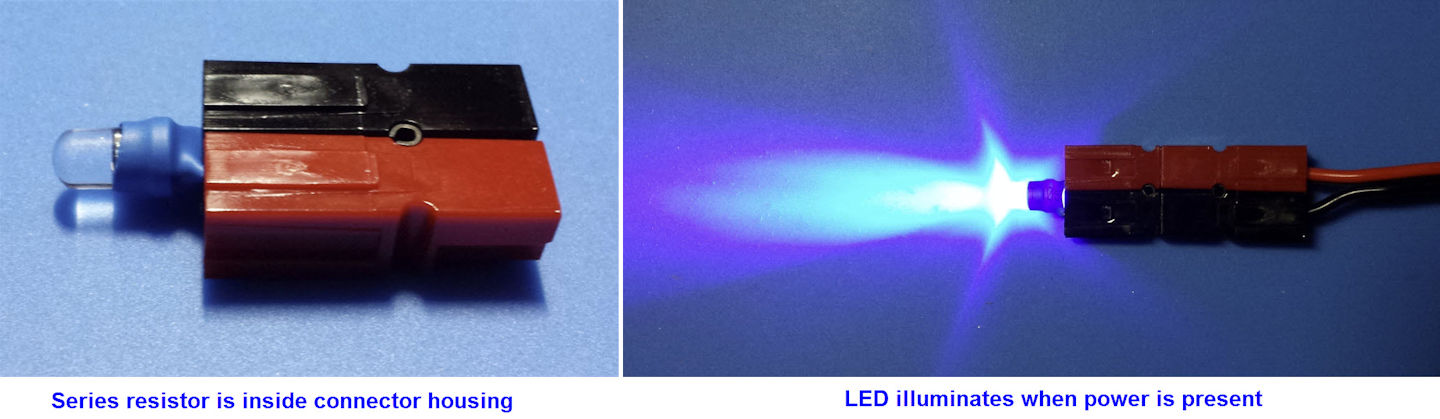 Power pole indicator LED