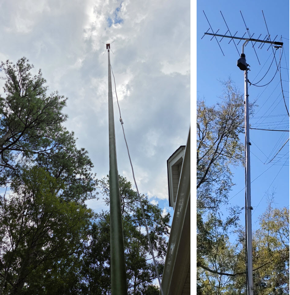 Ground plane (left) and Yagi (right)