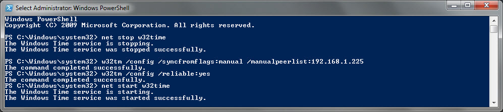Configure NTP server in Windows
