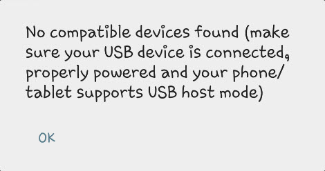 No compatible devices