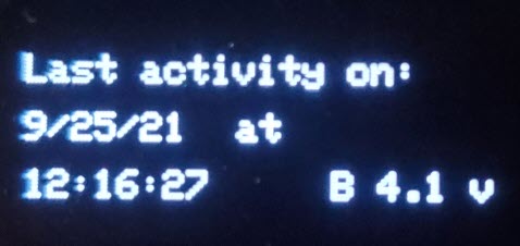 Redisplay of Last Activity