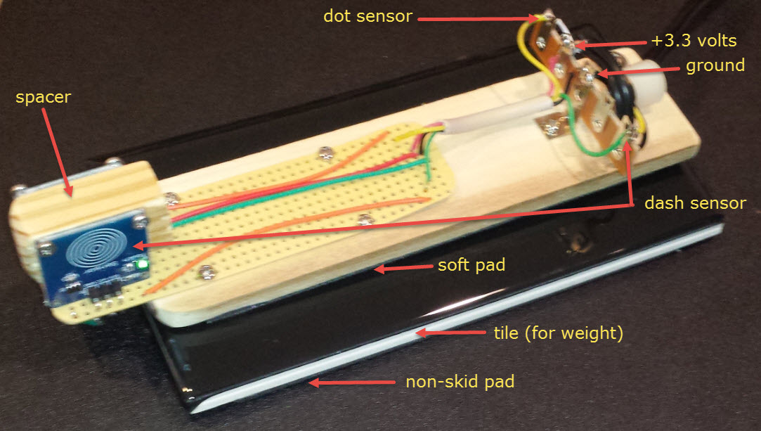 Touch sensor key paddle