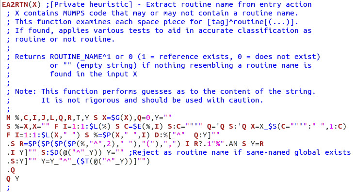 Heuristic to guess routine