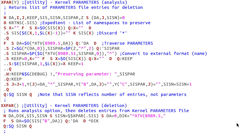 Parameters File Reduction
